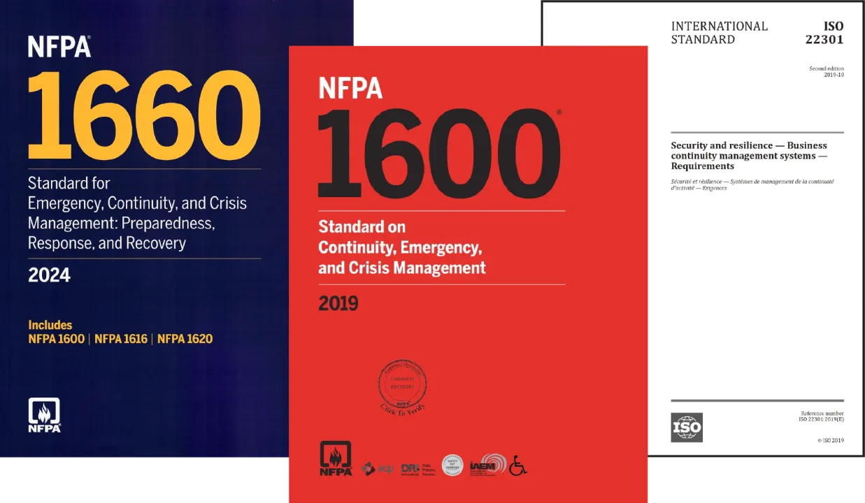 NFPA 1600/NFPA 1660 和 ISO 22301