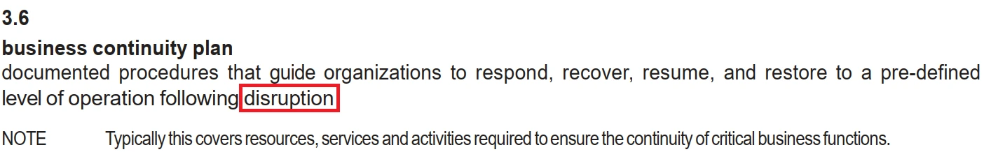 ISO 22301:2012中的使用