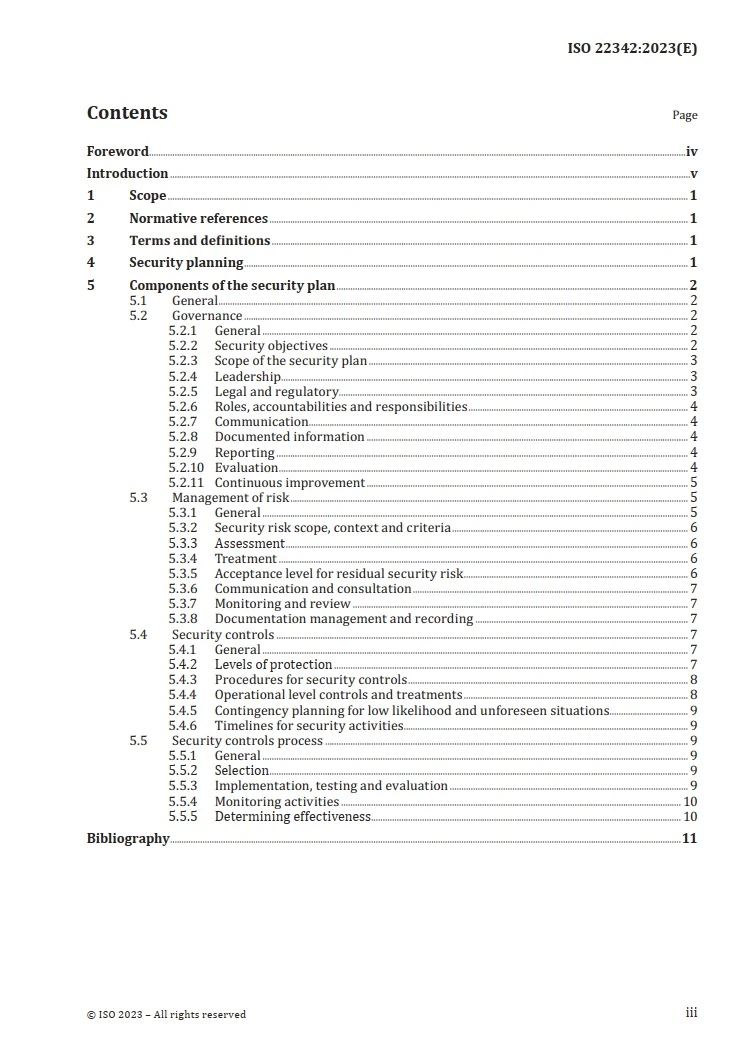 ISO 22342: 2023目录